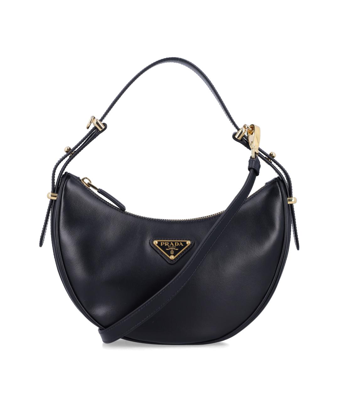 PRADA Черная кожаная сумка через плечо, фото 1