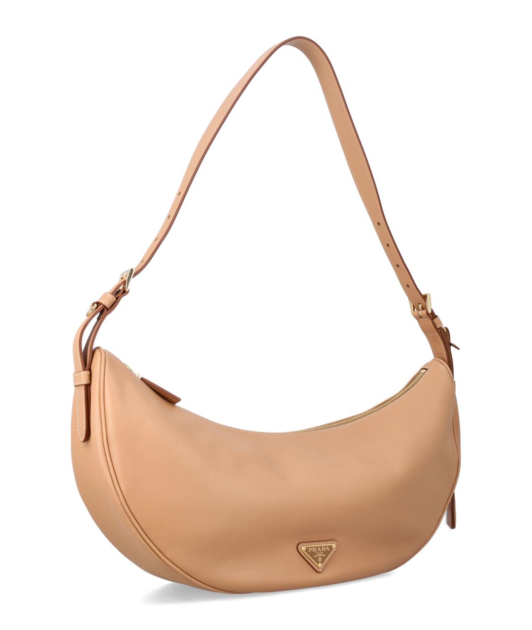 PRADA Бежевая кожаная сумка через плечо, фото 2