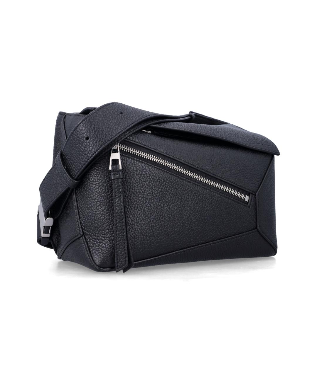 LOEWE Черная кожаная поясная сумка, фото 2