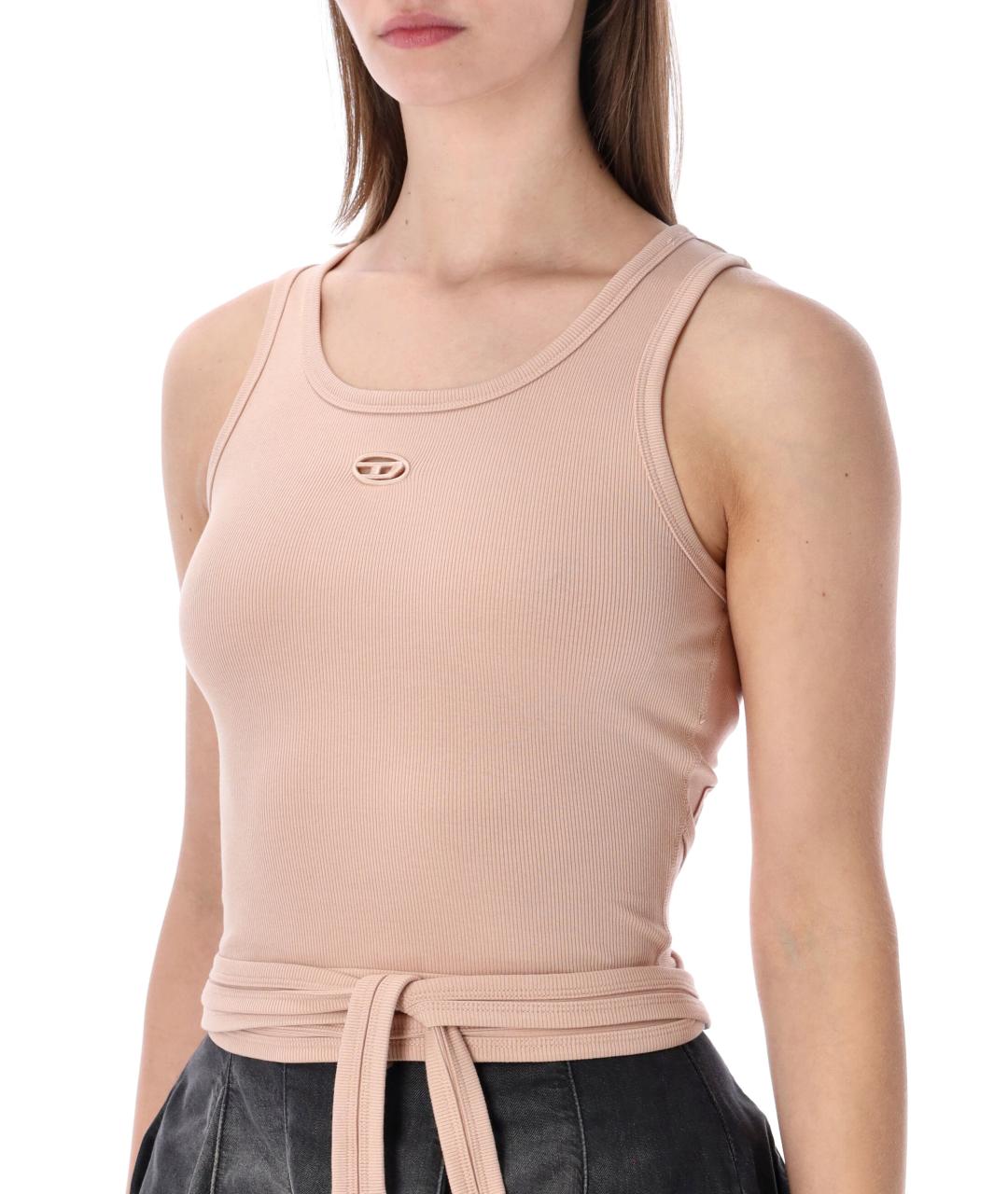 DIESEL Розовая хлопковая майка, фото 3