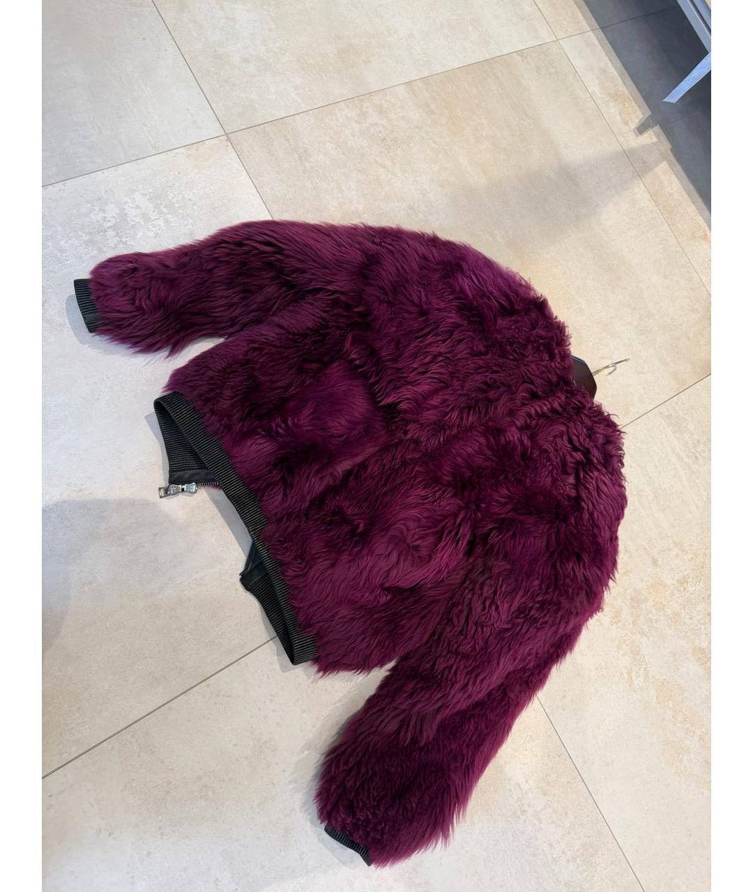 TOM FORD Фиолетовая полиэстеровая шуба, фото 2