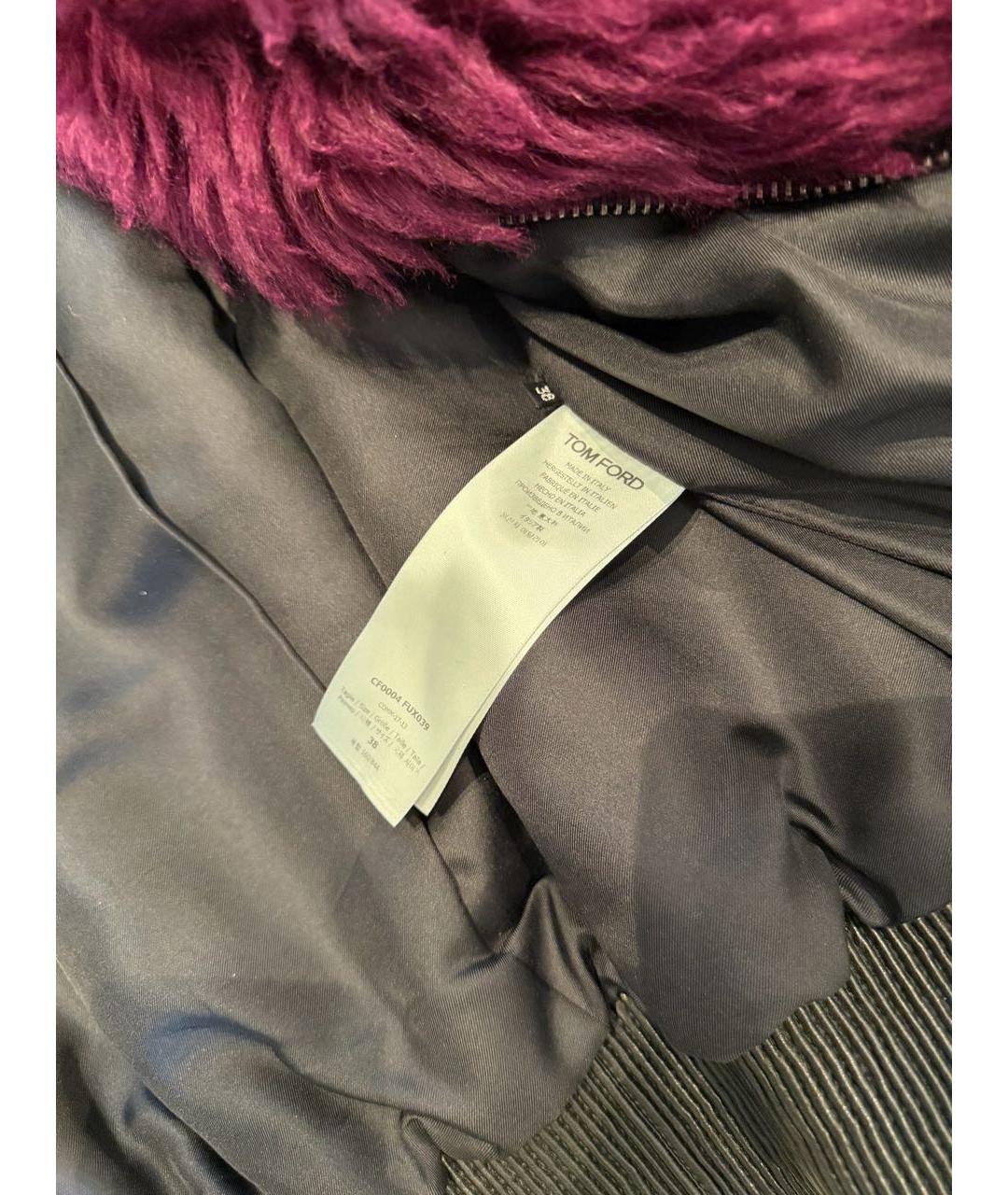 TOM FORD Фиолетовая полиэстеровая шуба, фото 4