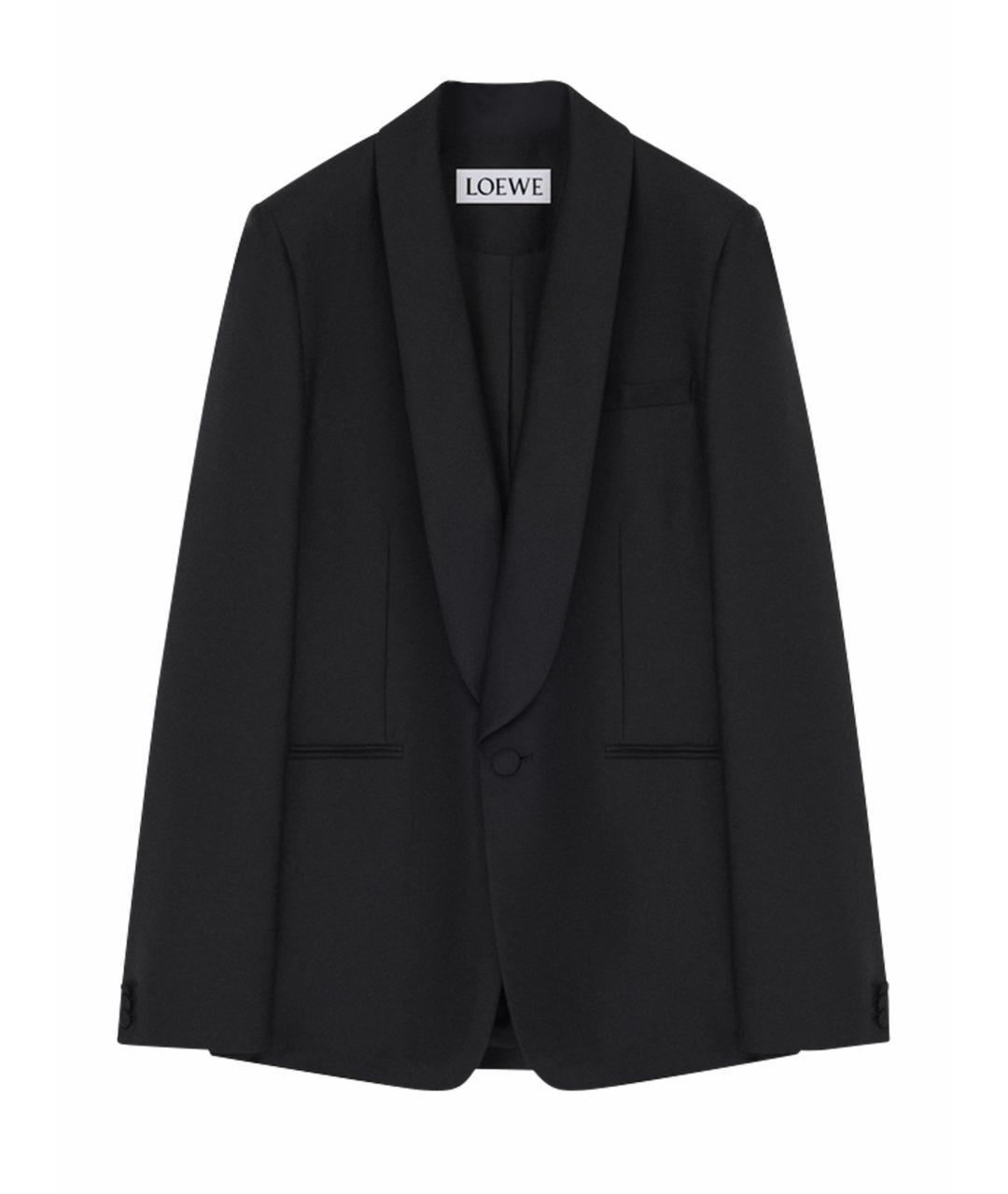 LOEWE Черный шерстяной пиджак, фото 1