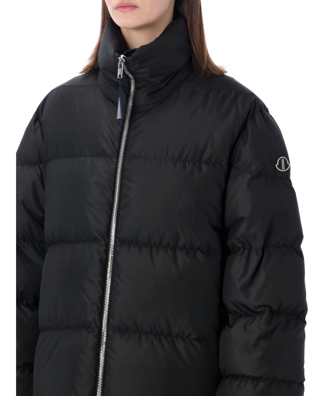 MONCLER Черный полиэстеровый пуховик, фото 4