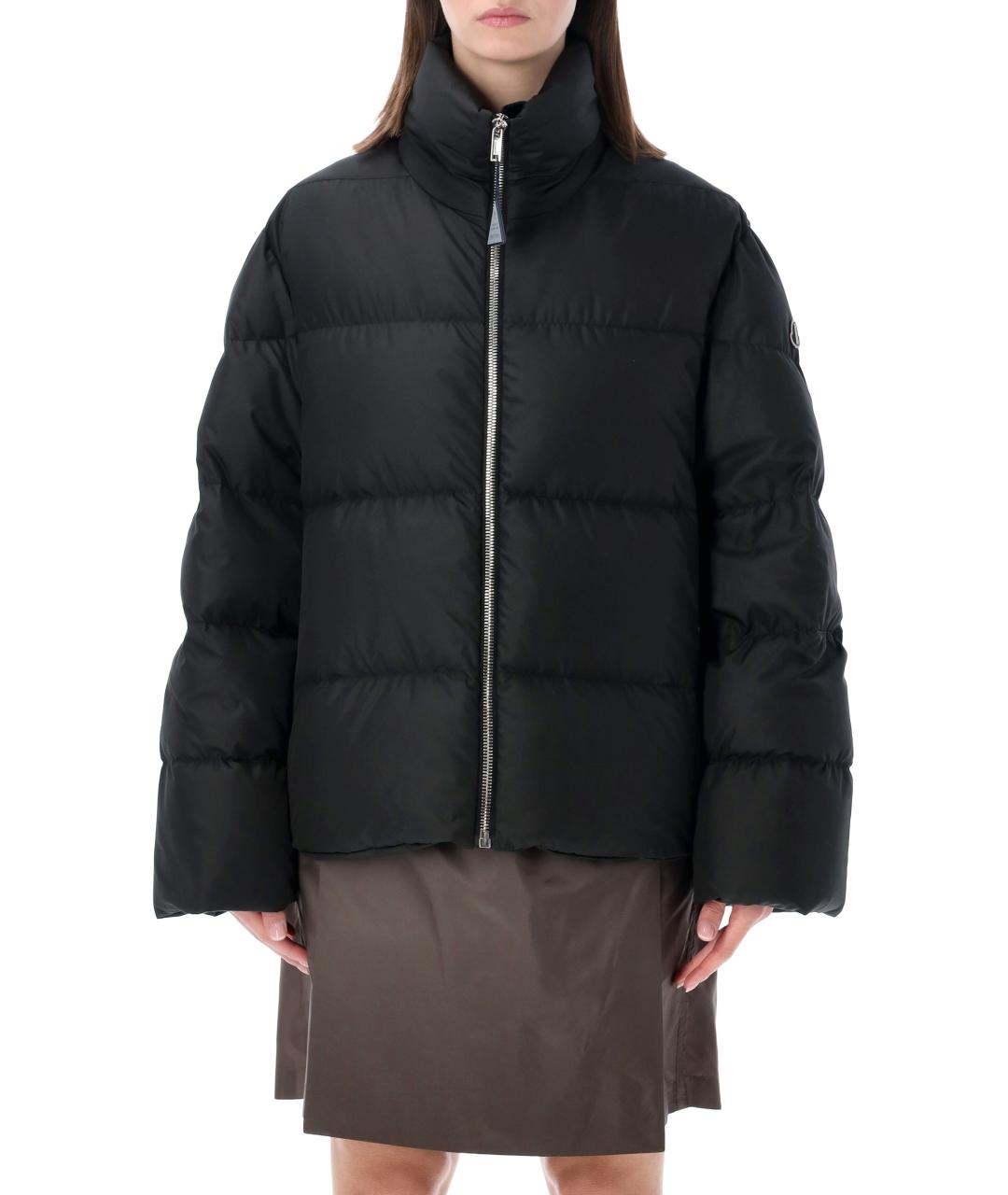 MONCLER Черный полиэстеровый пуховик, фото 2