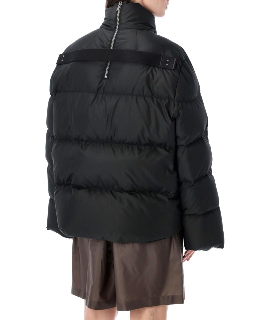 MONCLER Черный полиэстеровый пуховик, фото 3