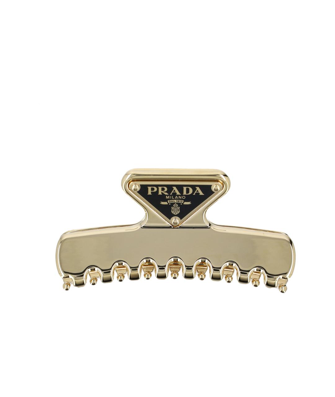 PRADA Золотая заколка, фото 4