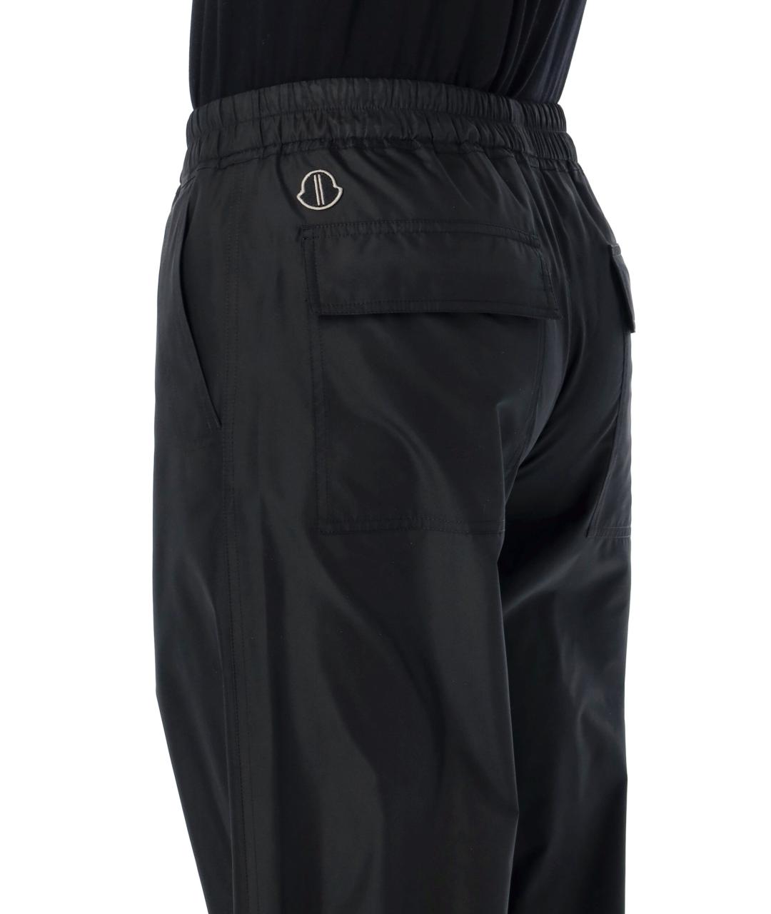 MONCLER Черные полиэстеровые повседневные брюки, фото 4