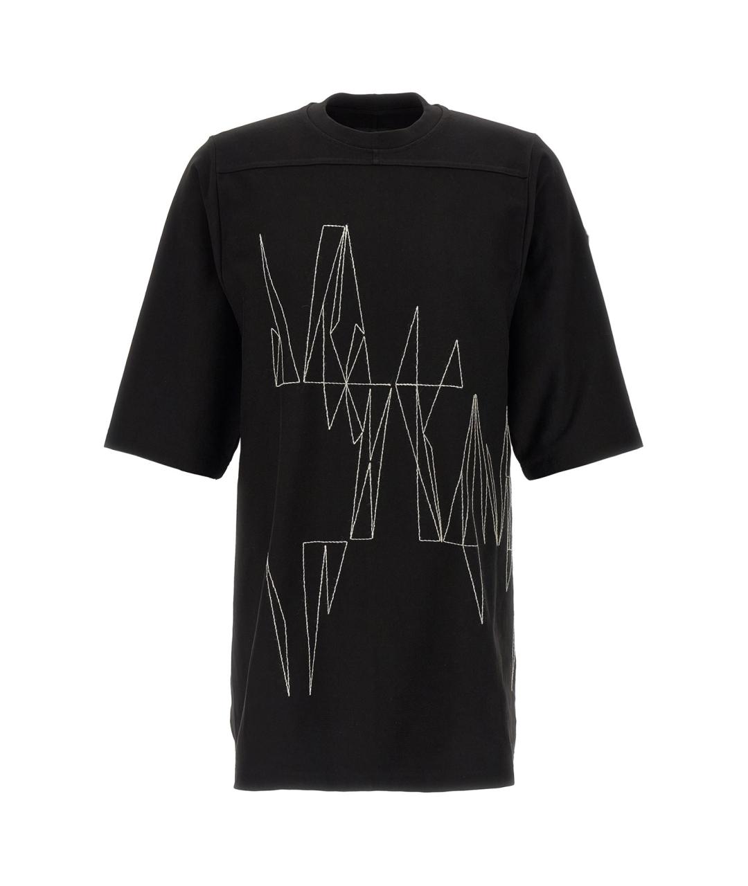 MONCLER Черная хлопковая футболка, фото 1