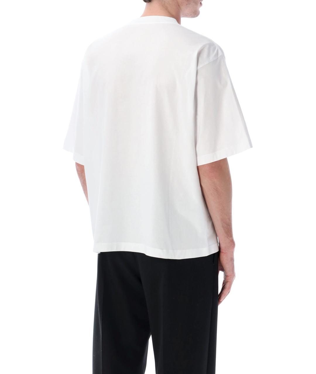 MARNI Белая хлопковая футболка, фото 3