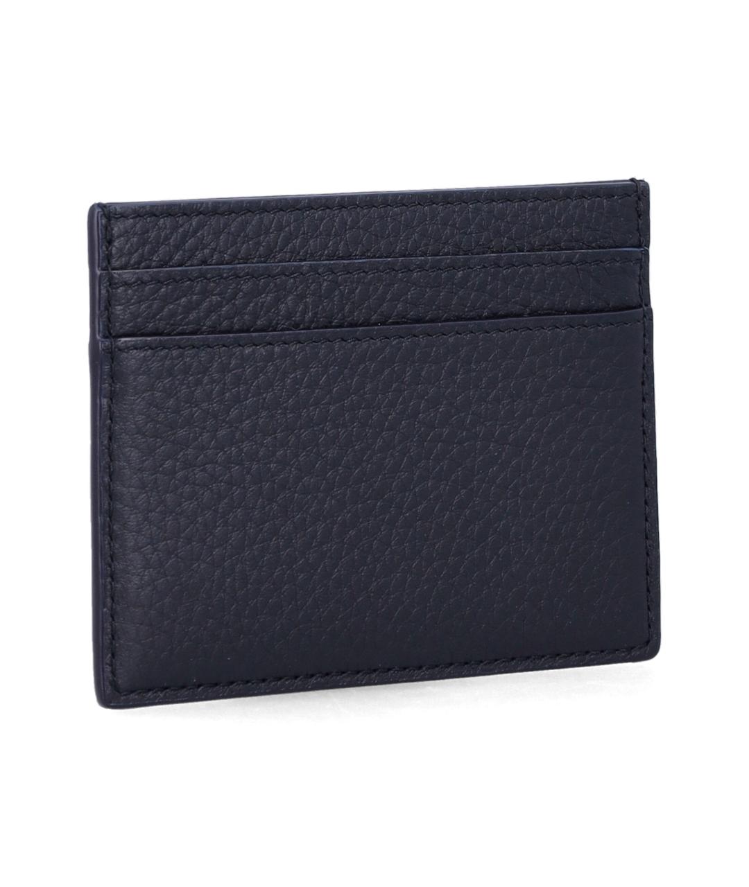 SAINT LAURENT Синий кожаный кардхолдер, фото 2