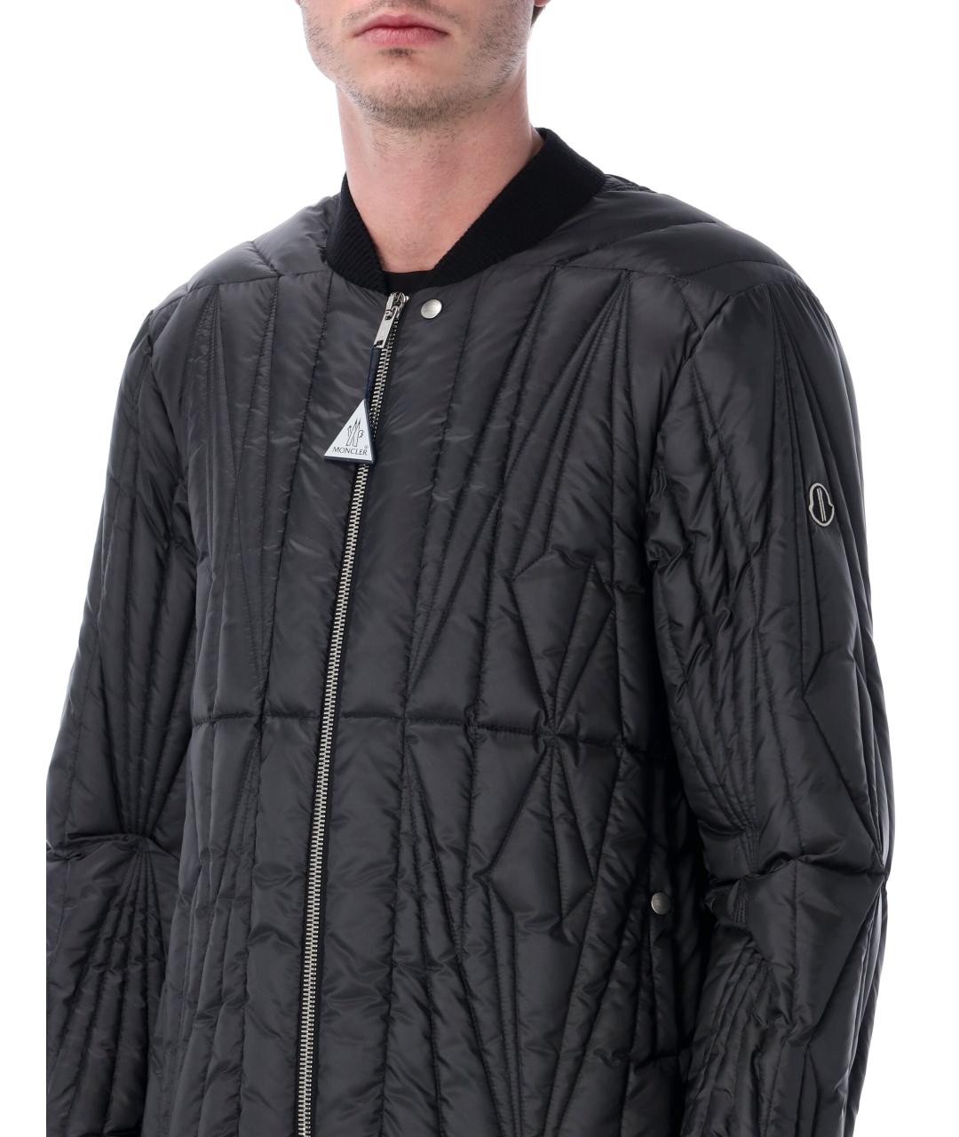 MONCLER Черная полиэстеровая куртка, фото 4