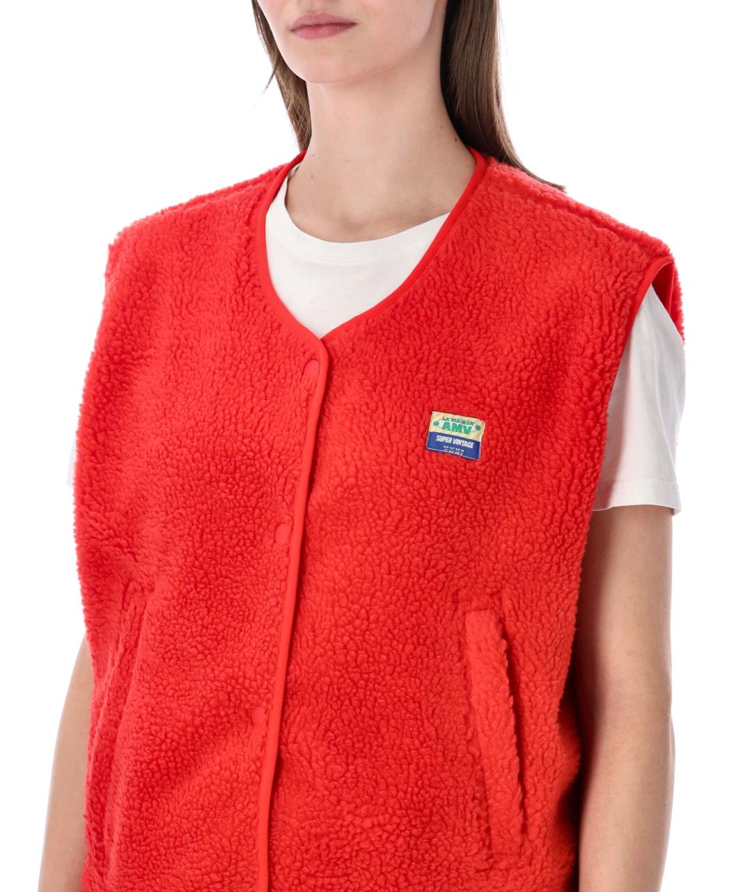 American vintage Красный полиэстеровый жилет, фото 3