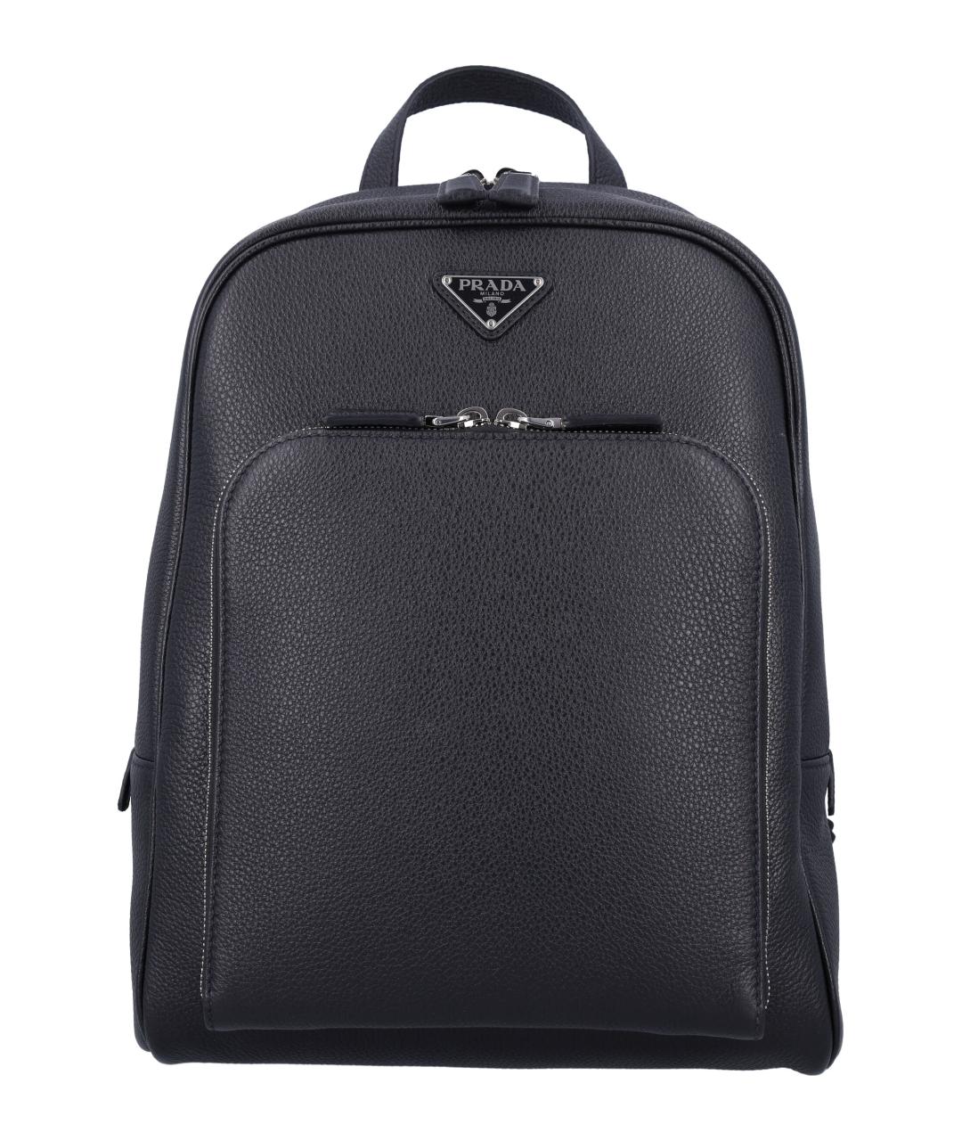 PRADA Черный кожаный рюкзак, фото 1