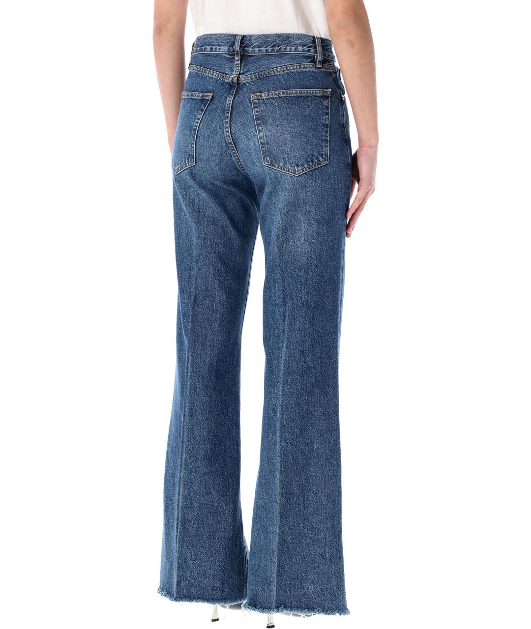 FRAME Синие хлопковые джинсы клеш, фото 3