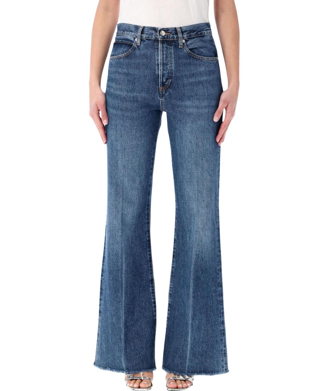 FRAME Синие хлопковые джинсы клеш, фото 2