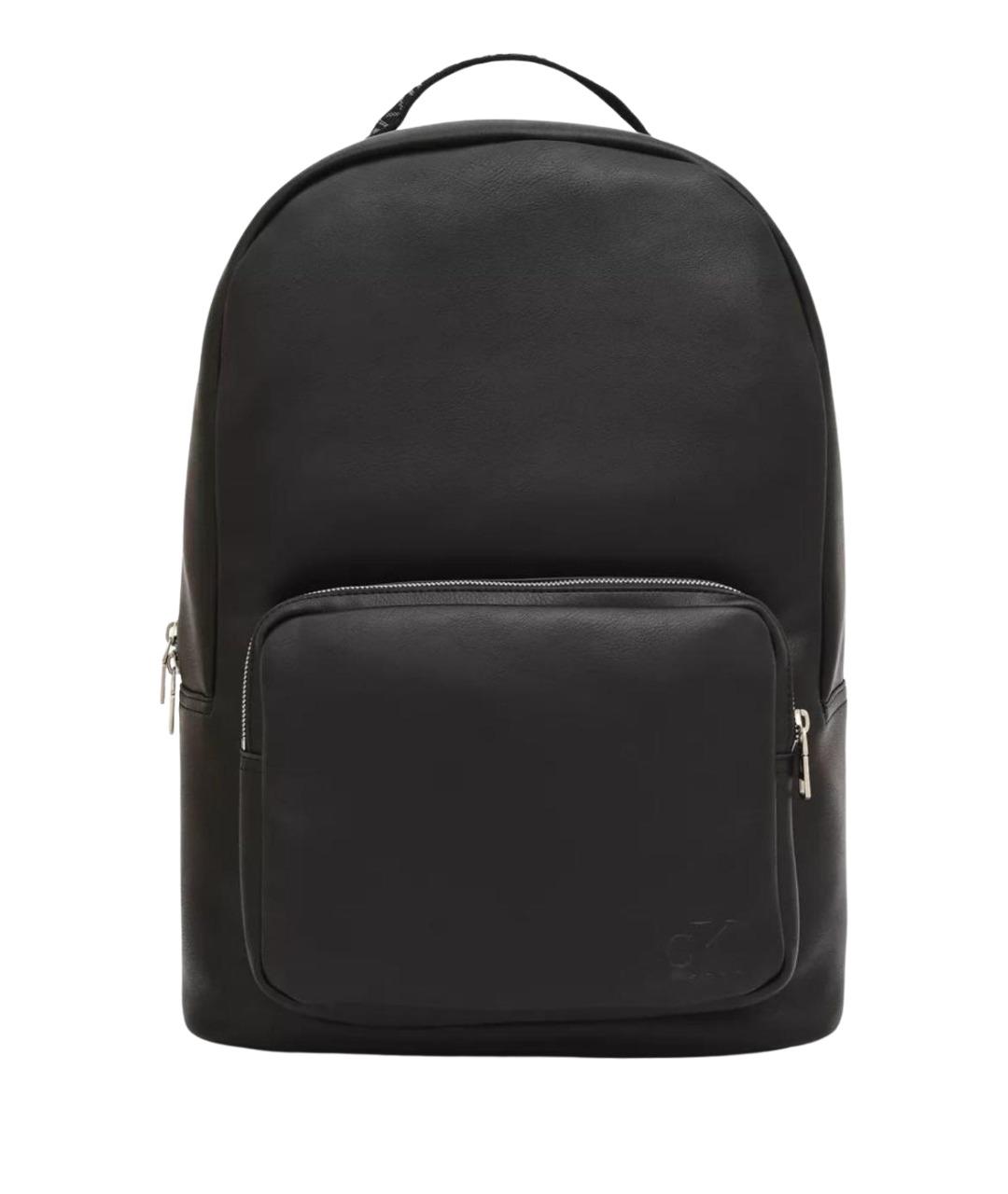 CALVIN KLEIN Черный рюкзак из искусственной кожи, фото 1