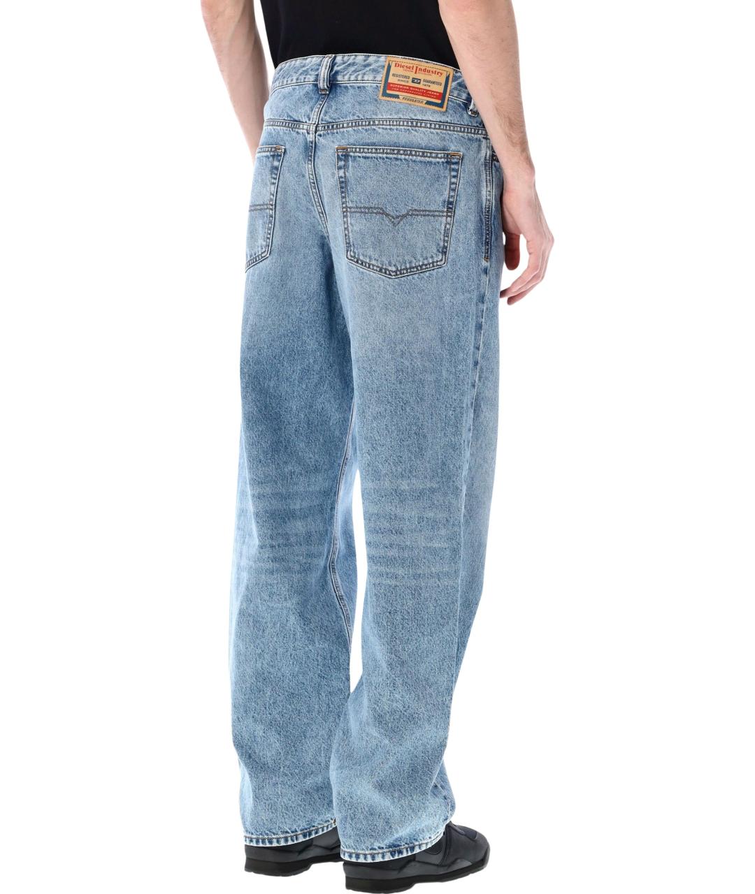 DIESEL Синие хлопковые прямые джинсы, фото 2