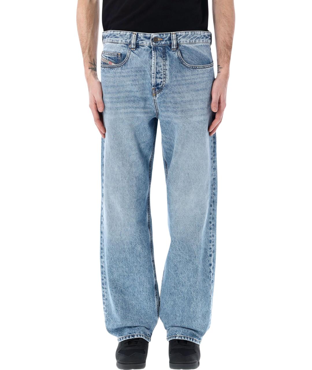 DIESEL Синие хлопковые прямые джинсы, фото 1