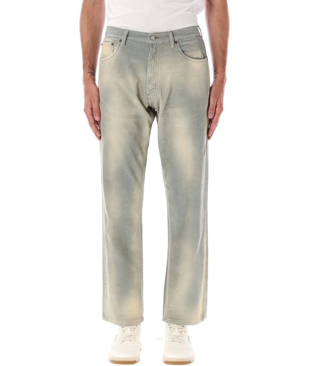 PRADA Голубые хлопковые прямые джинсы, фото 2