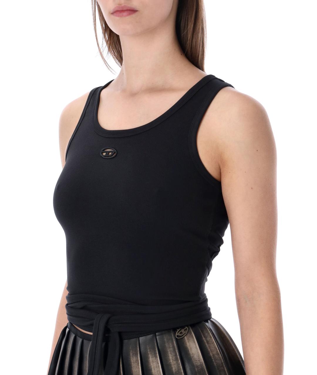 DIESEL Черная хлопковая майка, фото 4