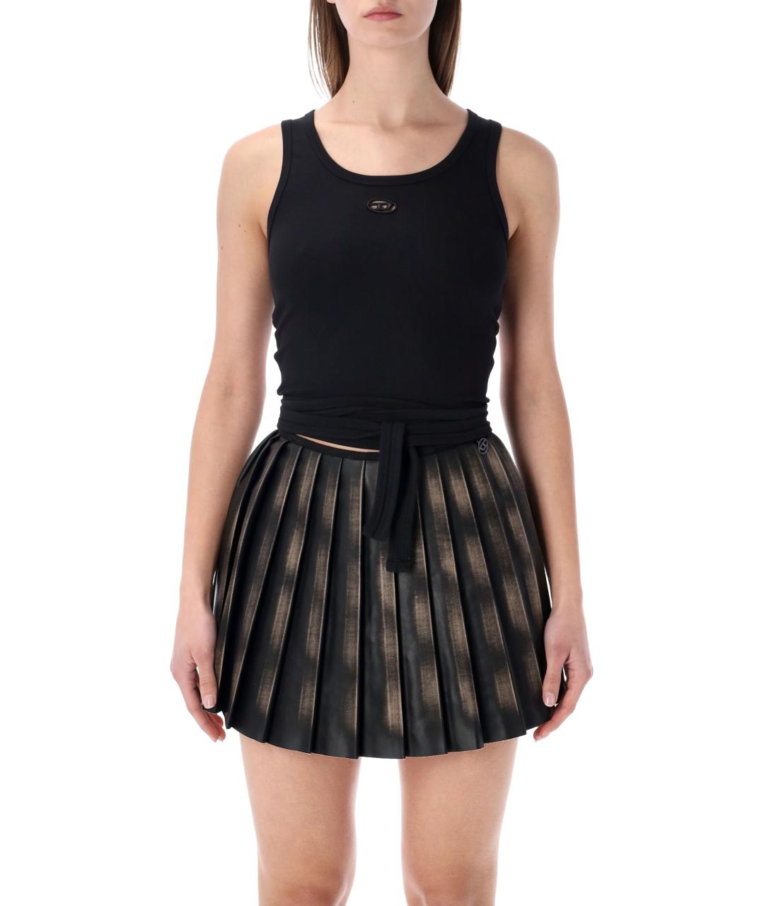 DIESEL Черная хлопковая майка, фото 2