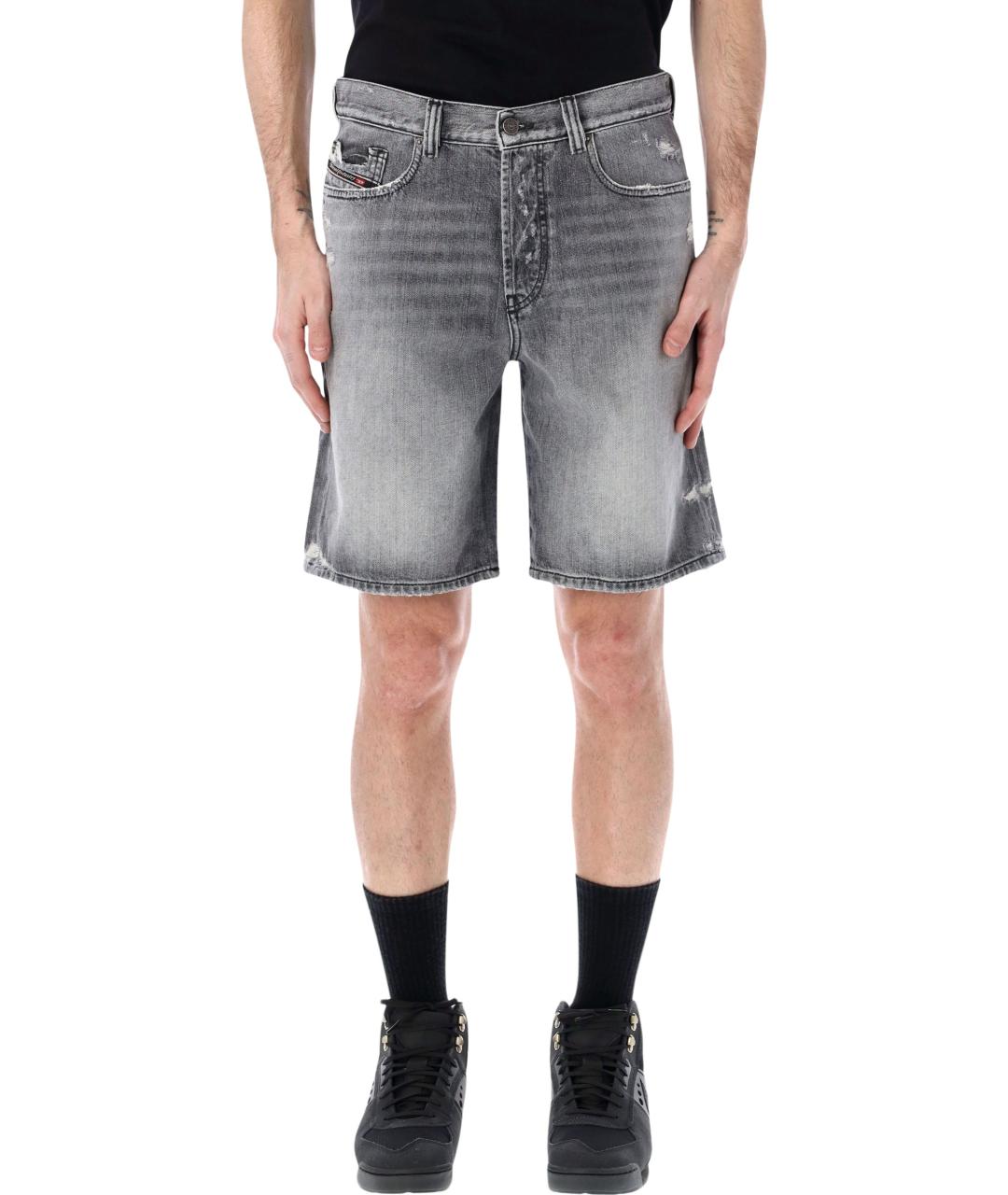 DIESEL Серые хлопковые шорты, фото 1
