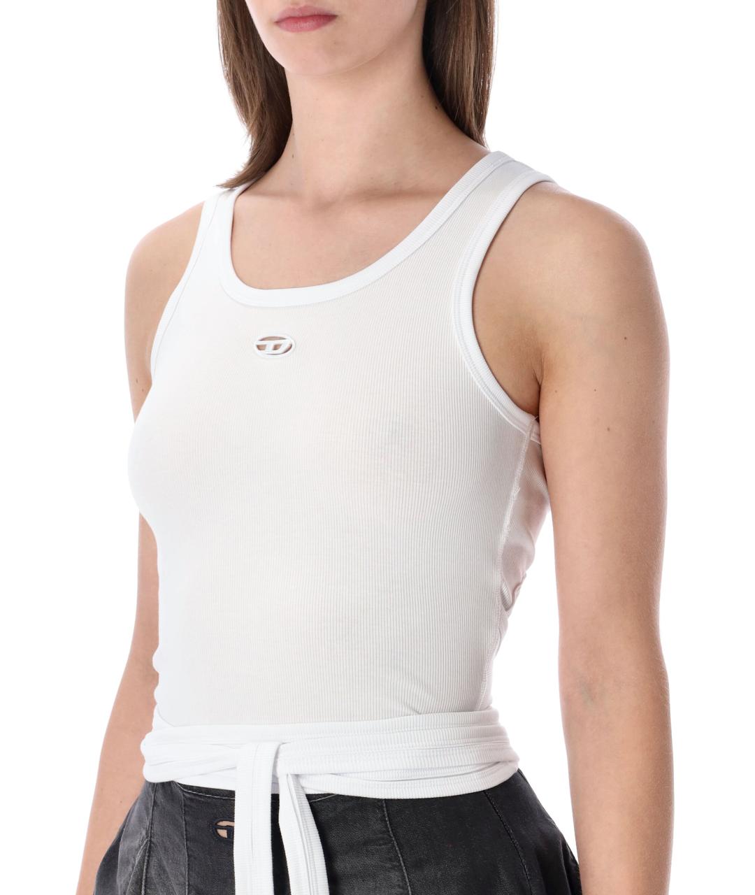 DIESEL Белая хлопковая майка, фото 3