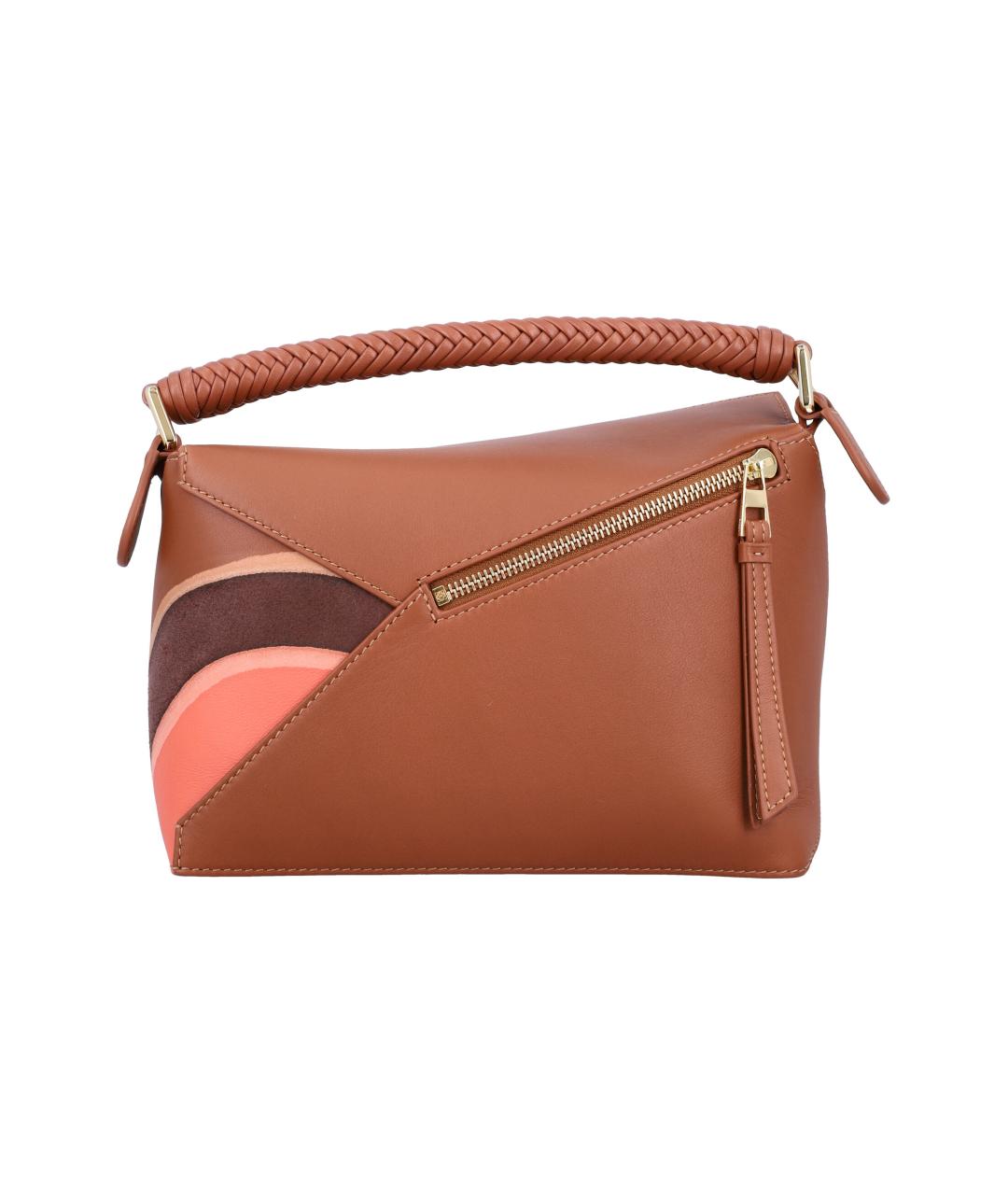 LOEWE Коричневая кожаная сумка через плечо, фото 4