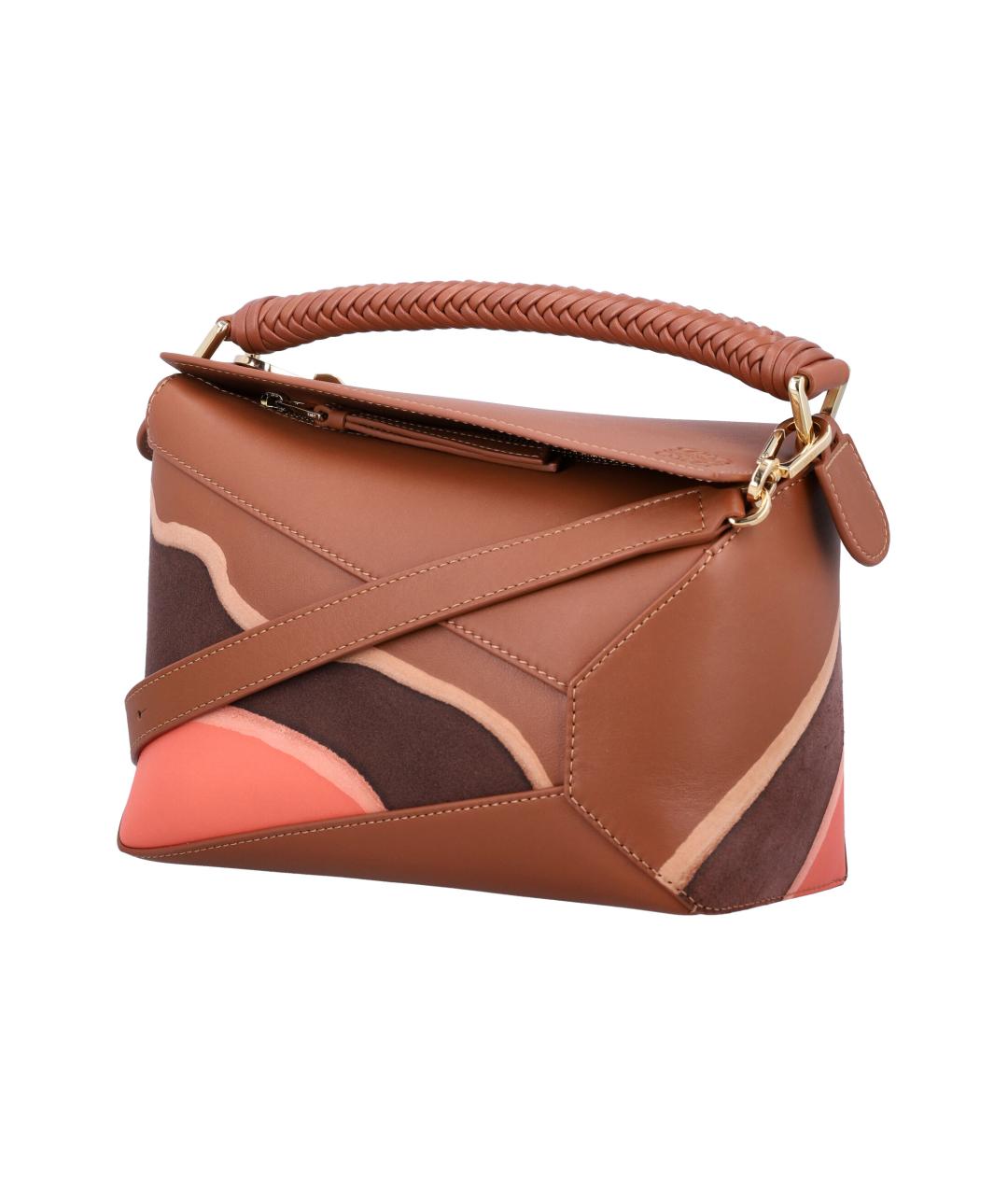 LOEWE Коричневая кожаная сумка через плечо, фото 3