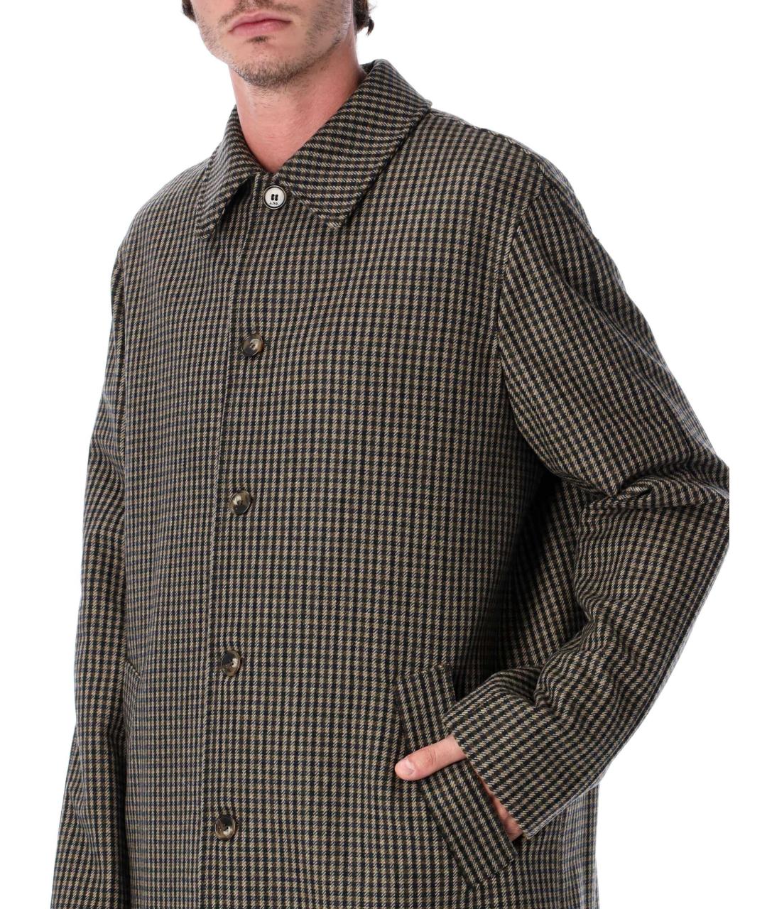 A.P.C. Коричневое шерстяное пальто, фото 3