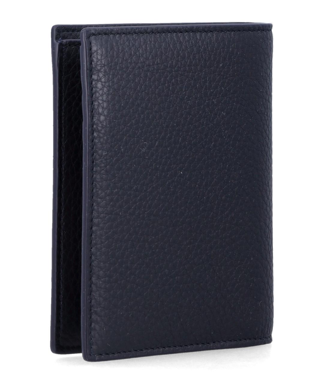 SAINT LAURENT Синий кожаный кардхолдер, фото 2