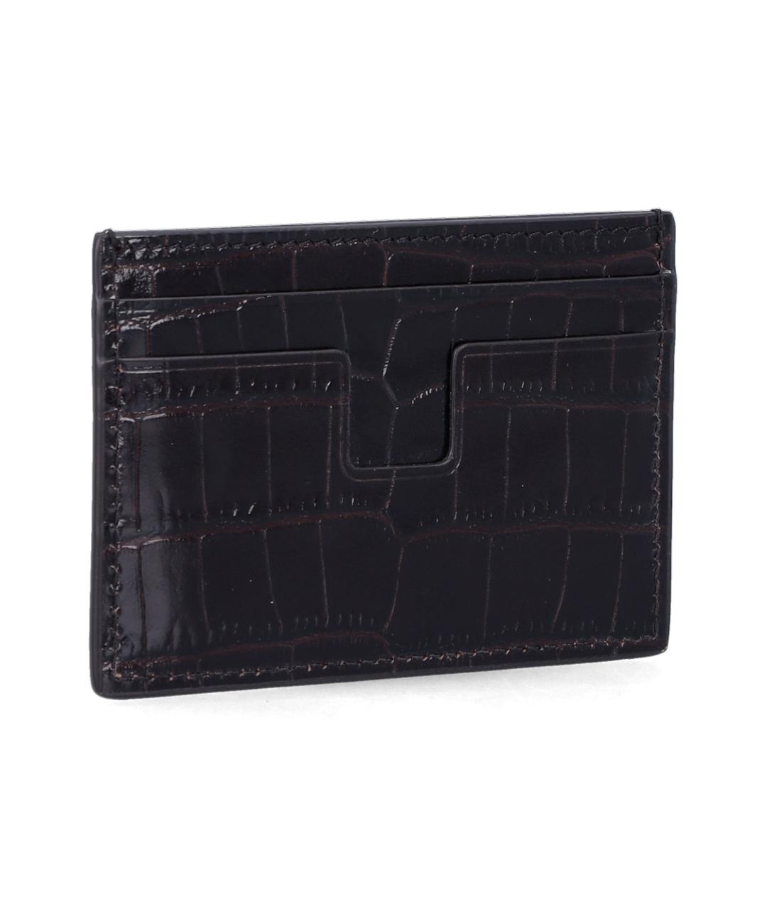 TOM FORD Коричневый кожаный кардхолдер, фото 2