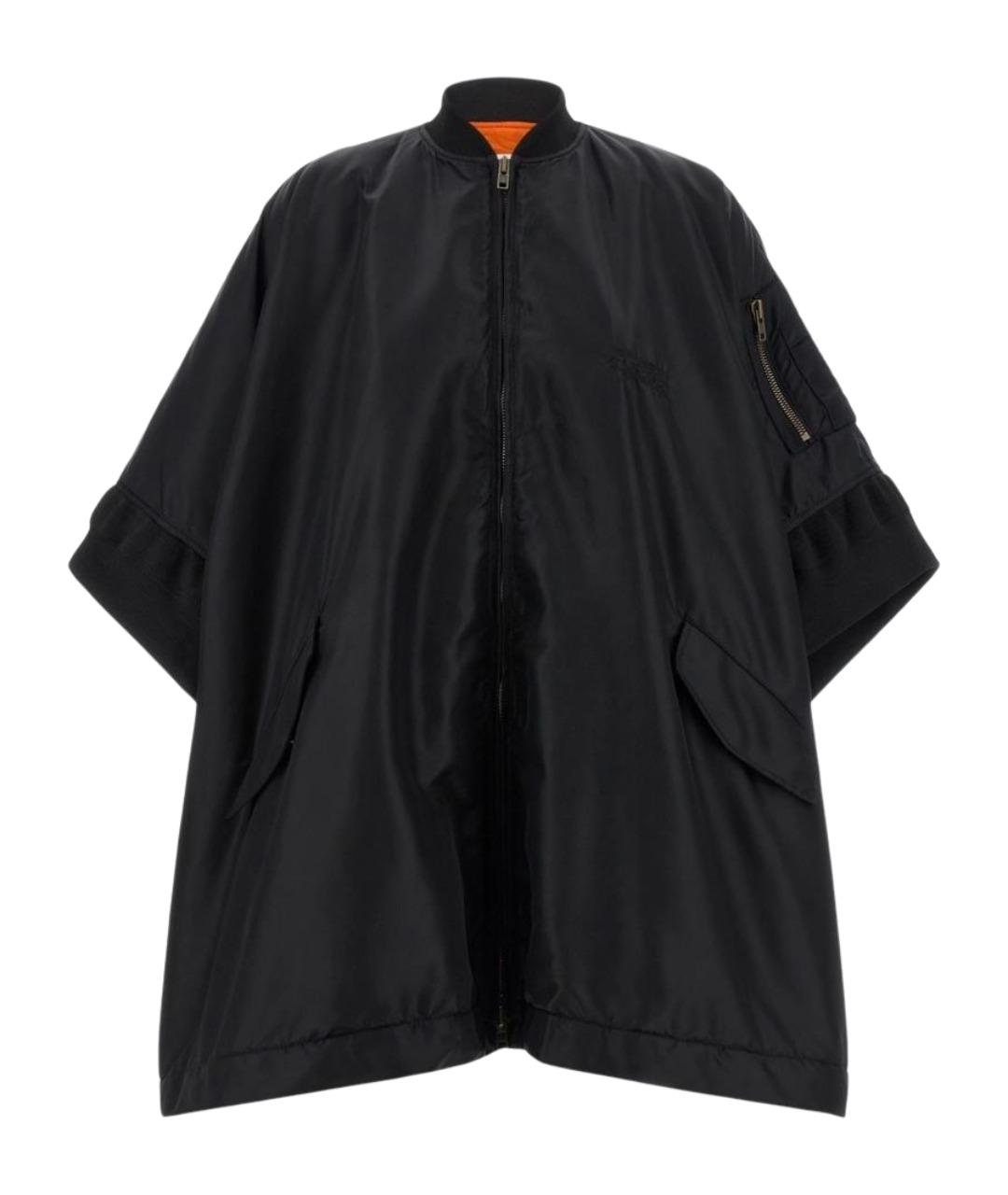 MM6 MAISON MARGIELA Черный полиамидовый тренч/плащ, фото 1