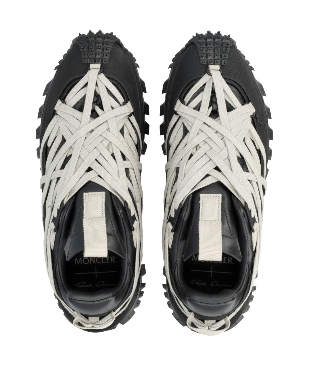 MONCLER Черные низкие кроссовки / кеды, фото 2