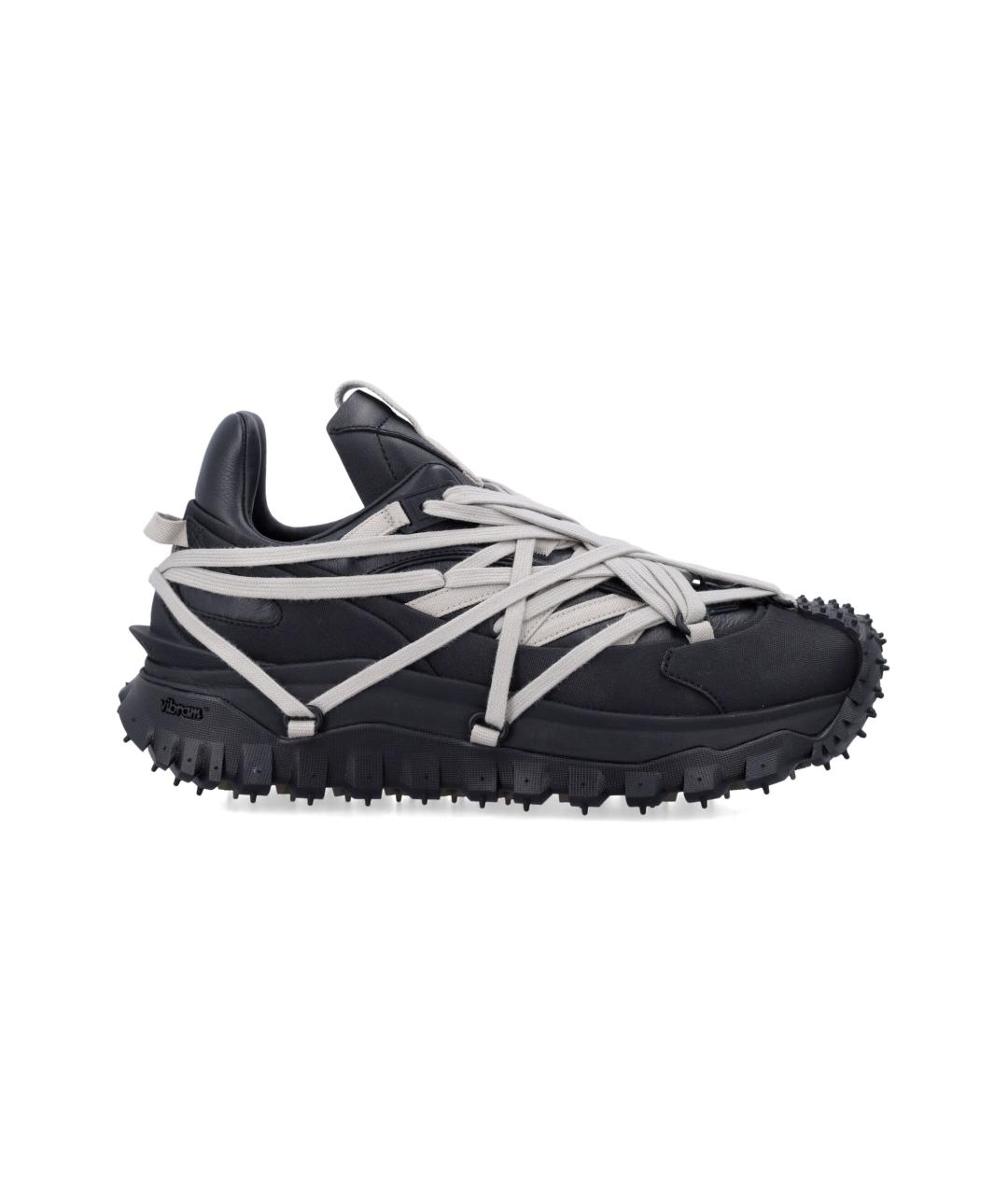 MONCLER Черные низкие кроссовки / кеды, фото 1