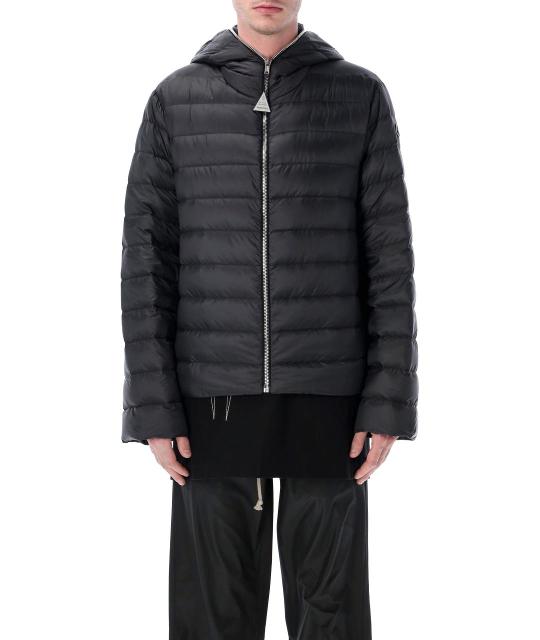 MONCLER Черный пуховик, фото 4