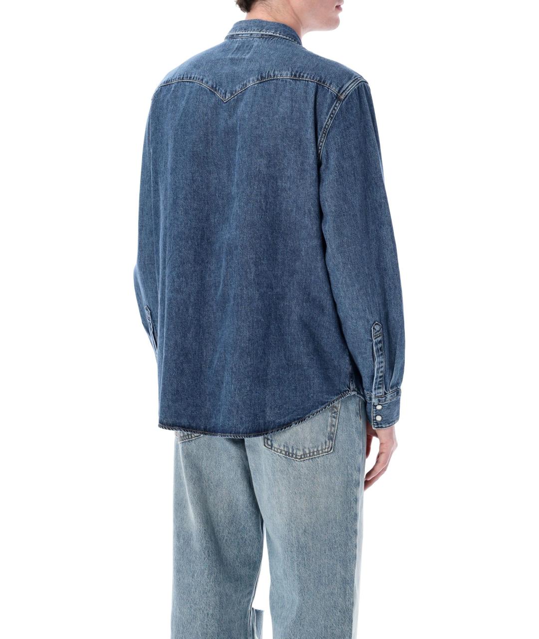 LEVI'S Синяя хлопковая кэжуал рубашка, фото 2