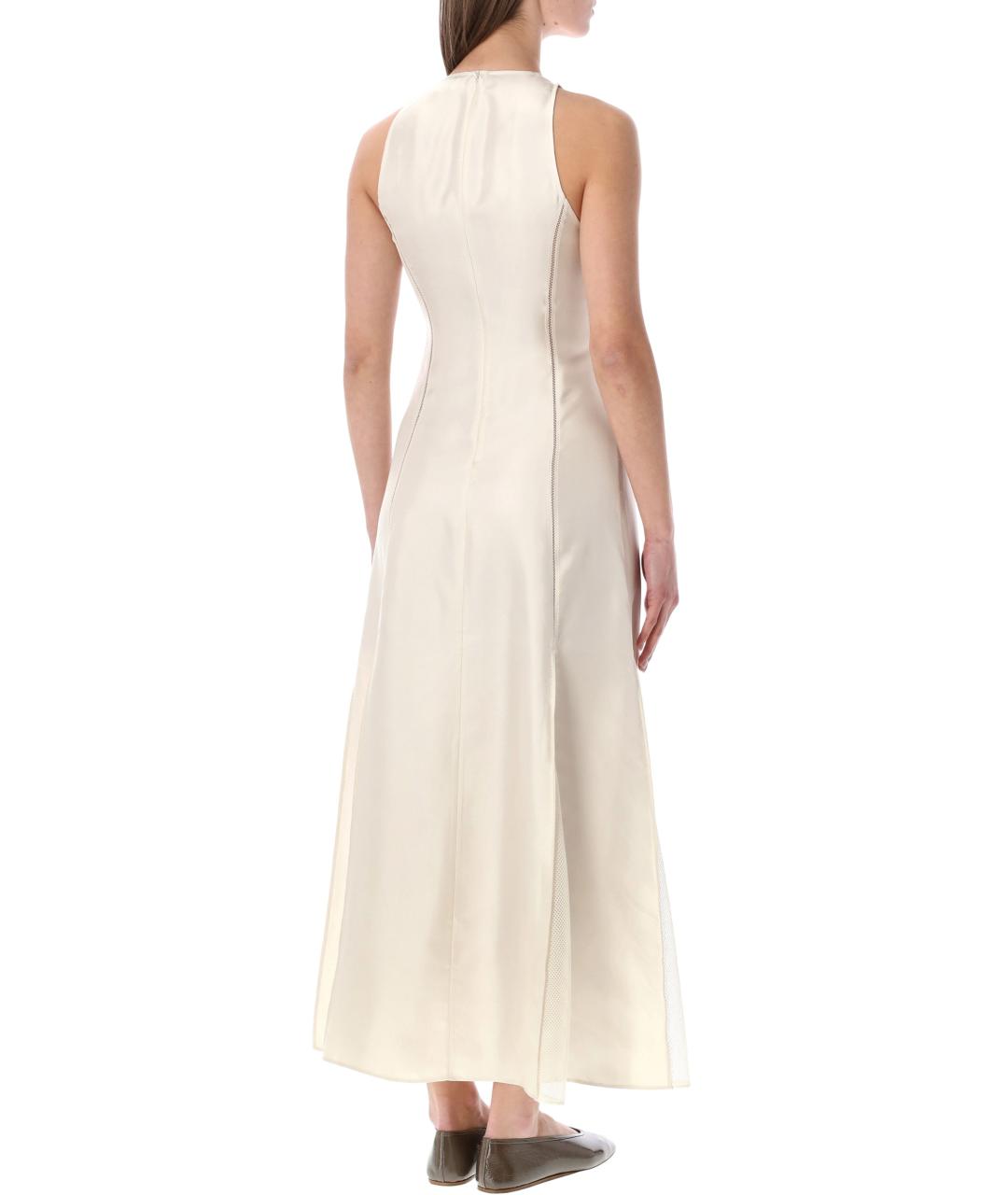 LOULOU STUDIO Белое шелковое коктейльное платье, фото 2