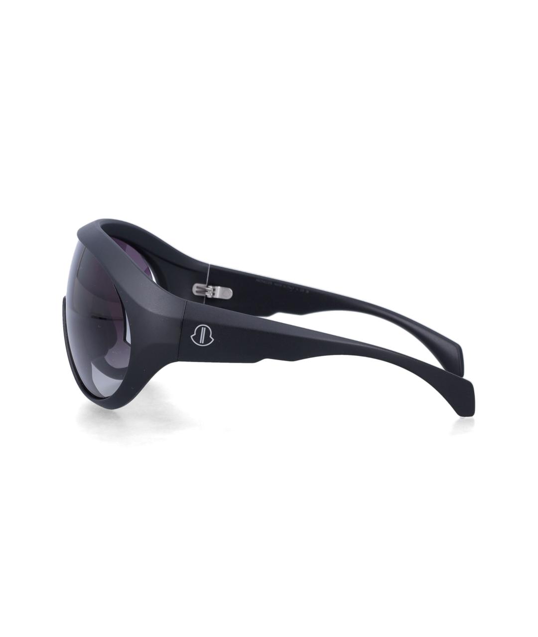 MONCLER Черные пластиковые солнцезащитные очки, фото 2