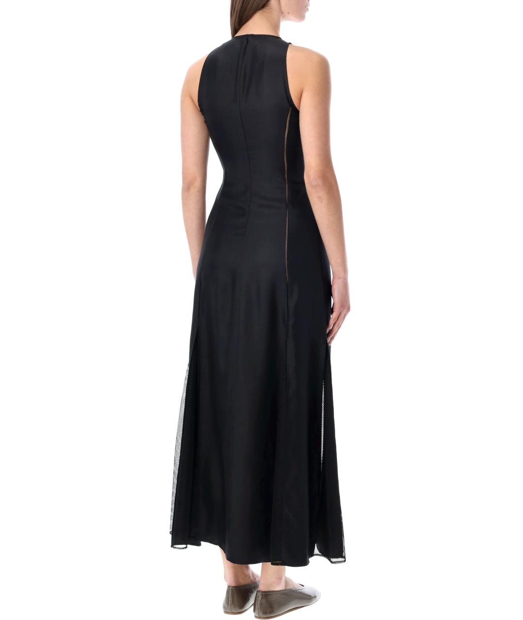 LOULOU STUDIO Черное шелковое вечернее платье, фото 3