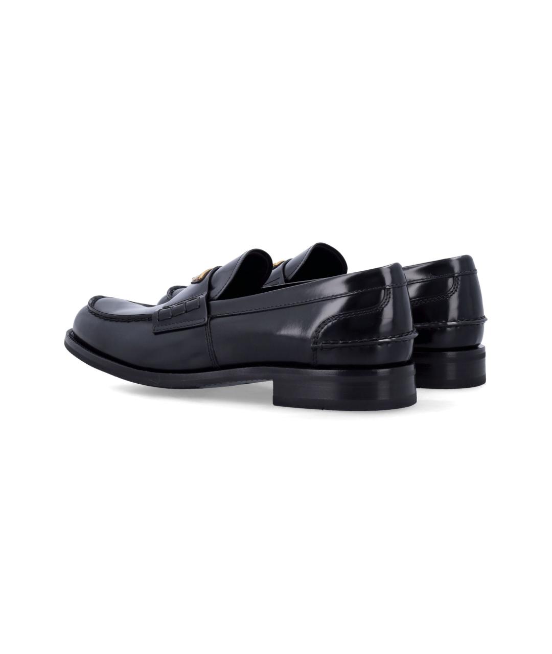 PRADA Черные кожаные лоферы, фото 3