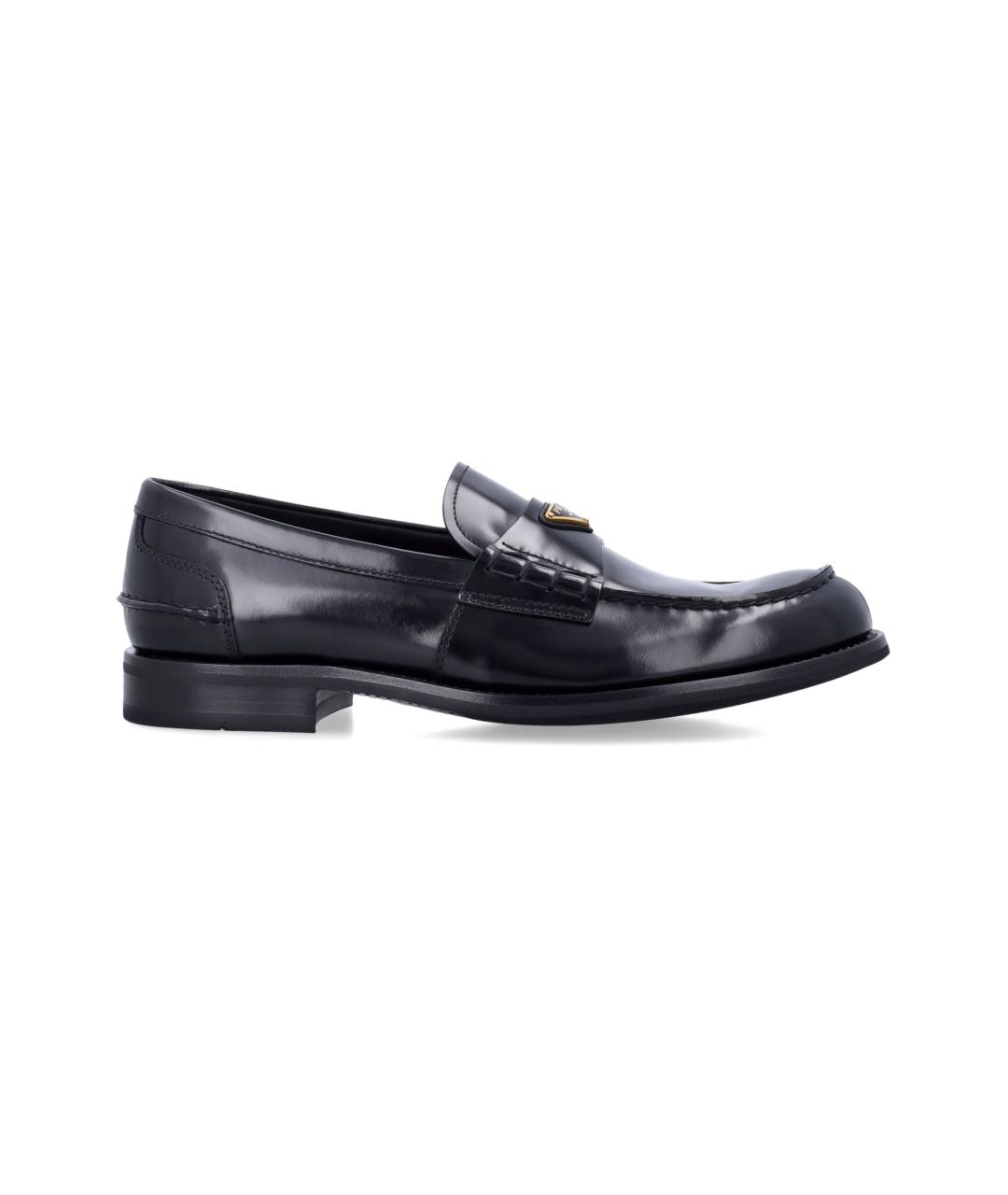PRADA Черные кожаные лоферы, фото 4