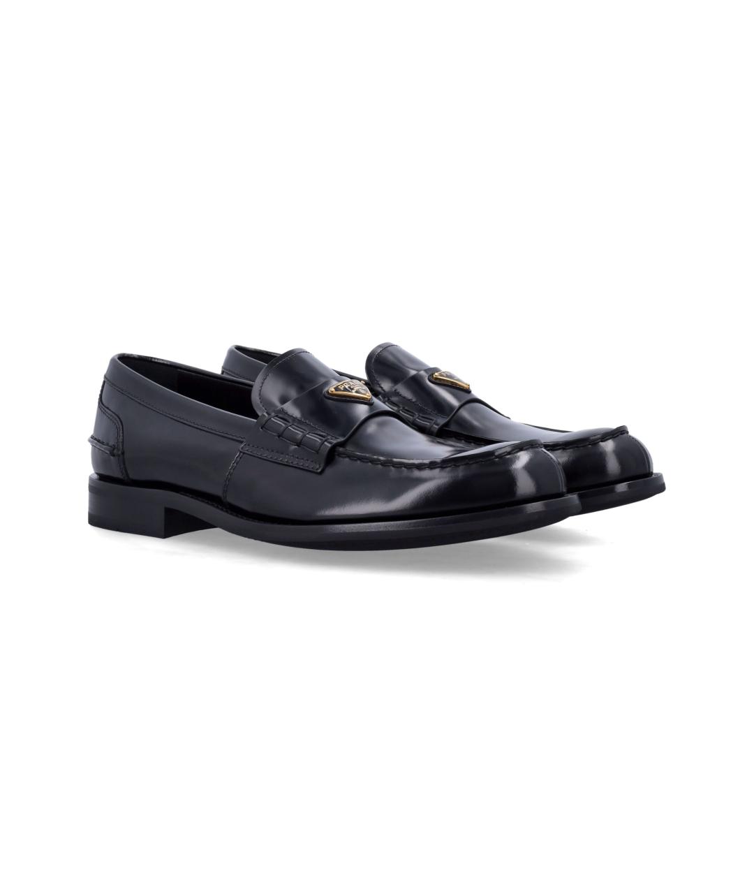 PRADA Черные кожаные лоферы, фото 2
