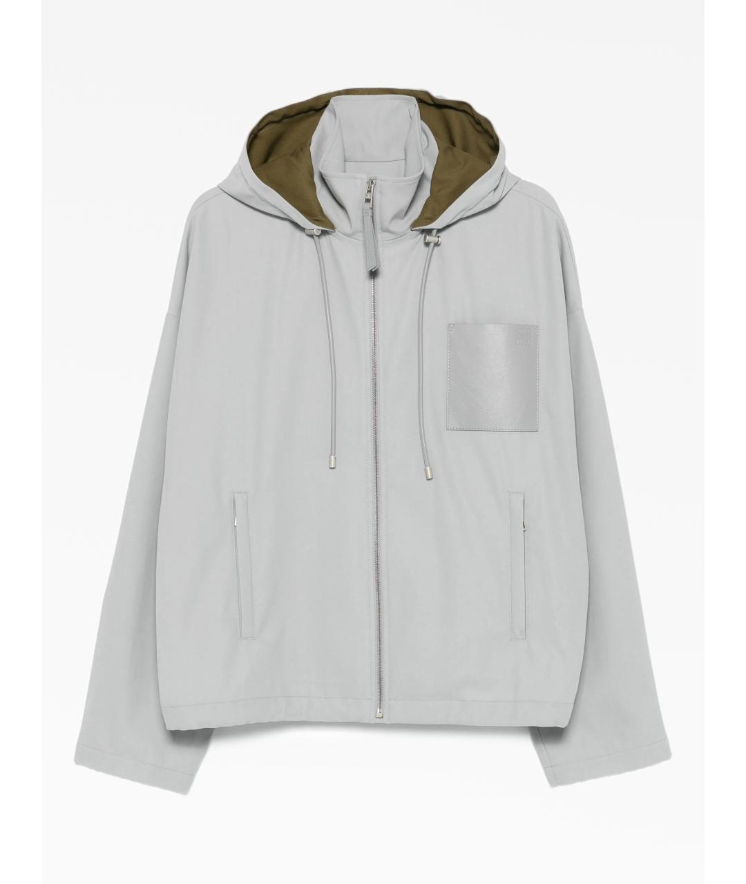 LOEWE Серое хлопковое пальто, фото 5