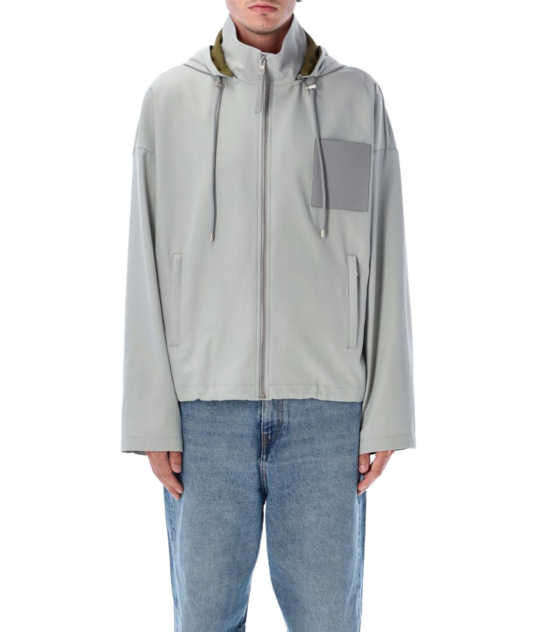 LOEWE Серое хлопковое пальто, фото 2