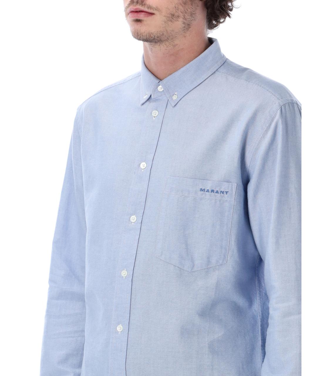 ISABEL MARANT Голубая хлопковая кэжуал рубашка, фото 3