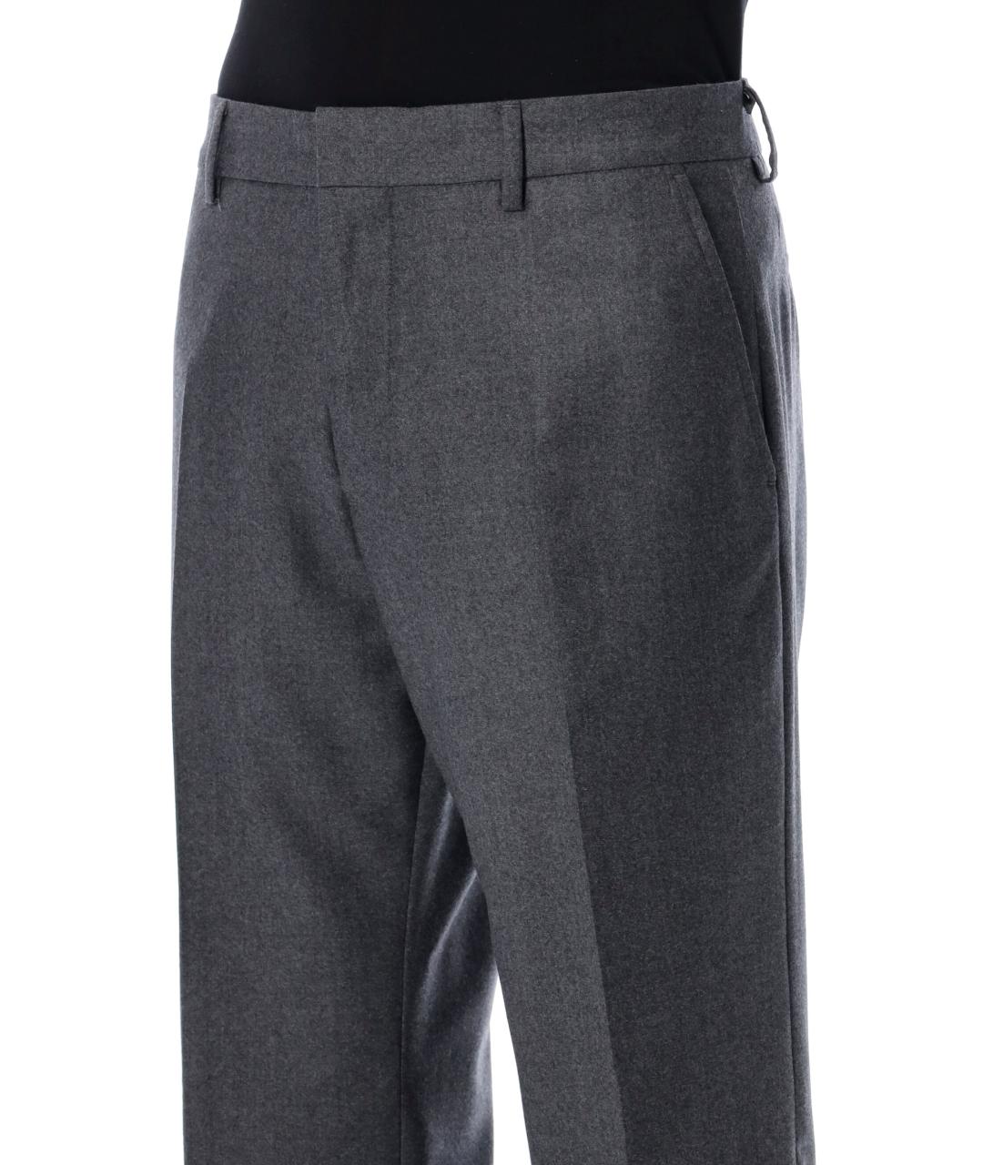 Ami Paris Серые шерстяные повседневные брюки, фото 4