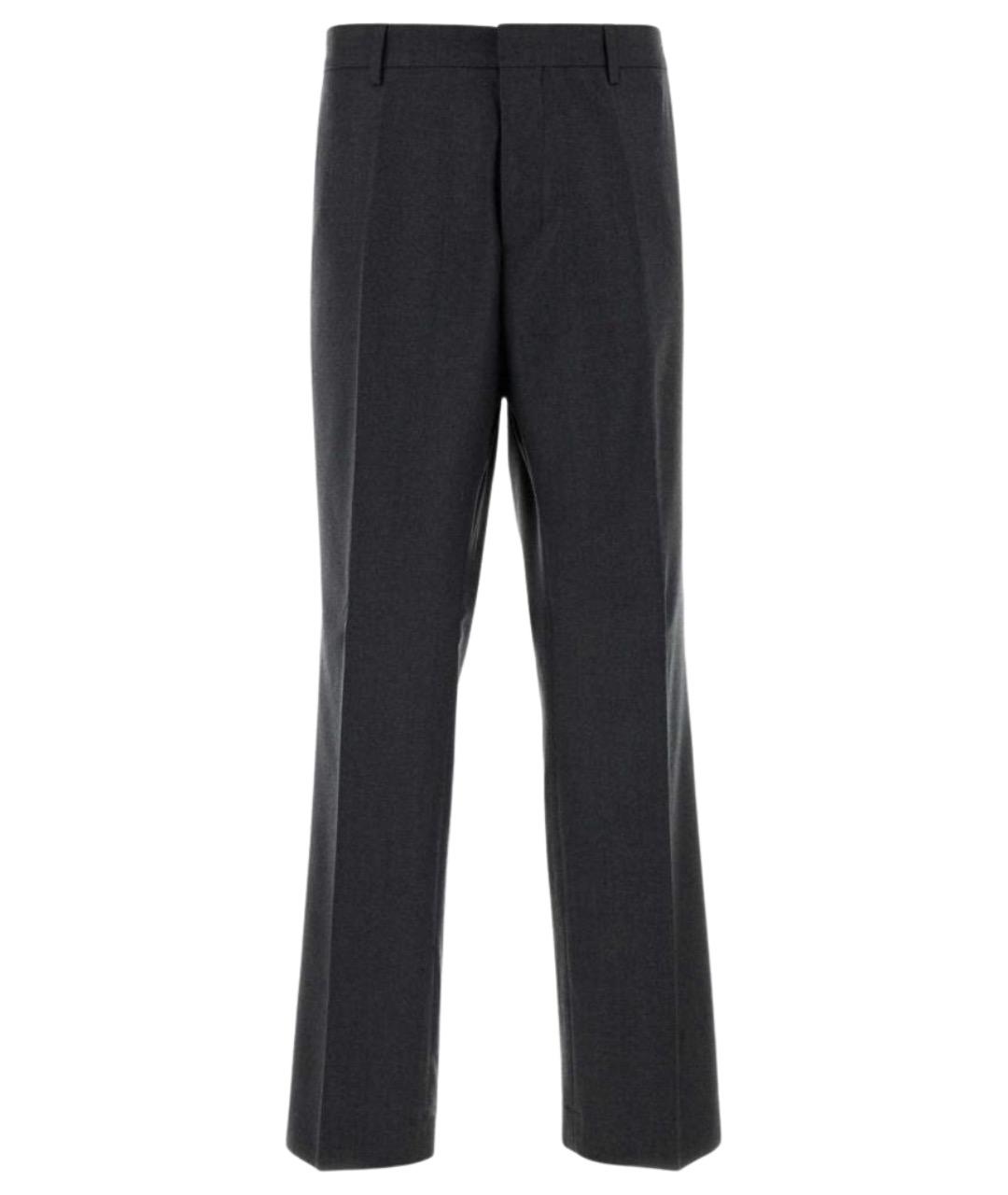 Ami Paris Серые шерстяные повседневные брюки, фото 1