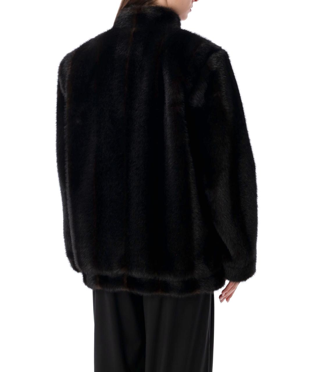 MM6 MAISON MARGIELA Коричневая полиэстеровая шуба, фото 3